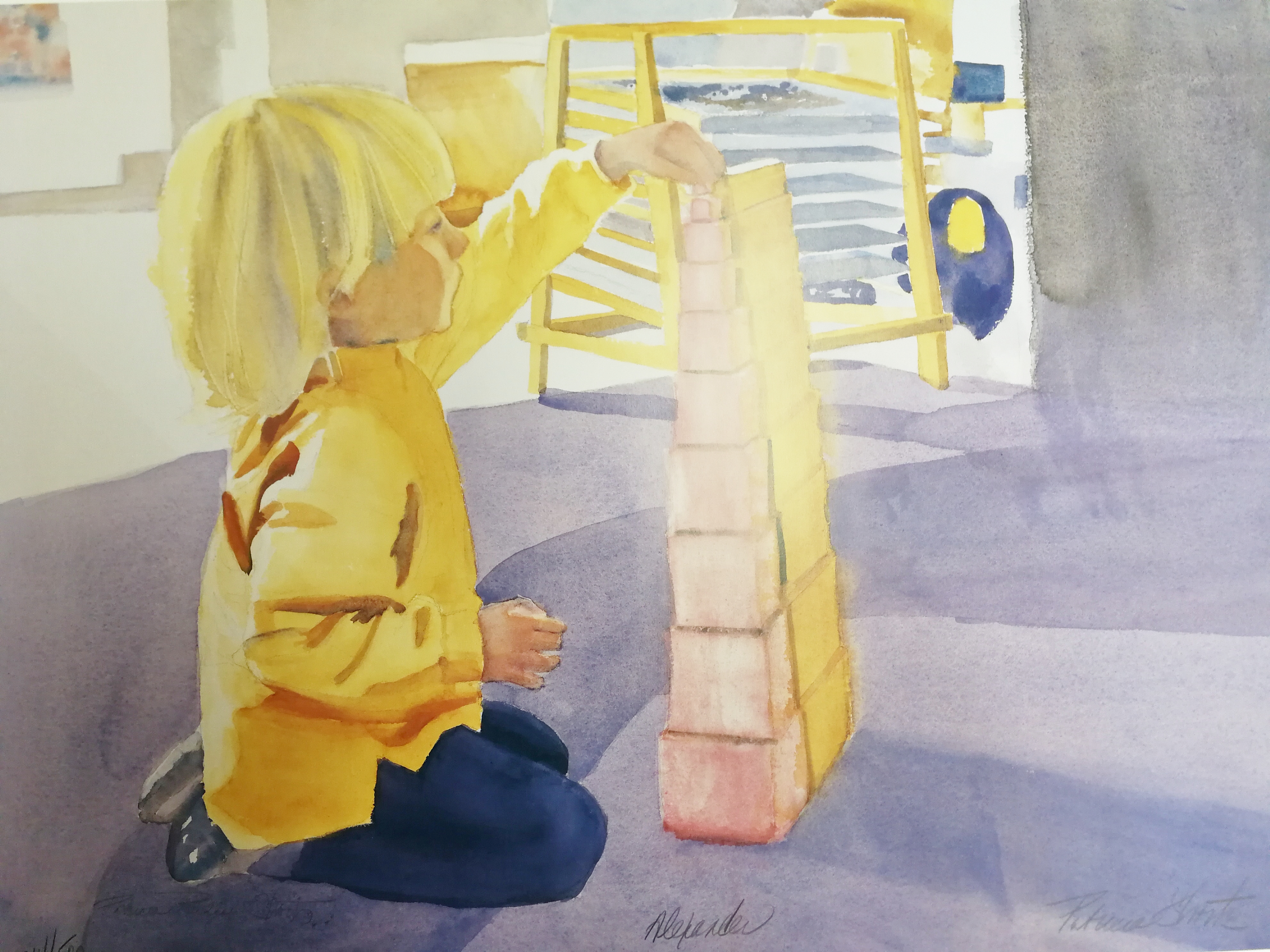 Students exploring Montessori materials